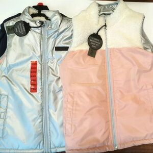 Buffalo David Bitton Silver and Pink Reversible Vest